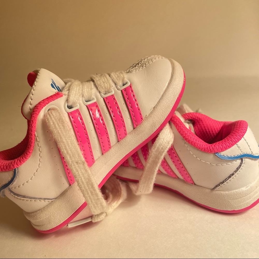 Adidas Striped Pink & White Color Infant Size 5